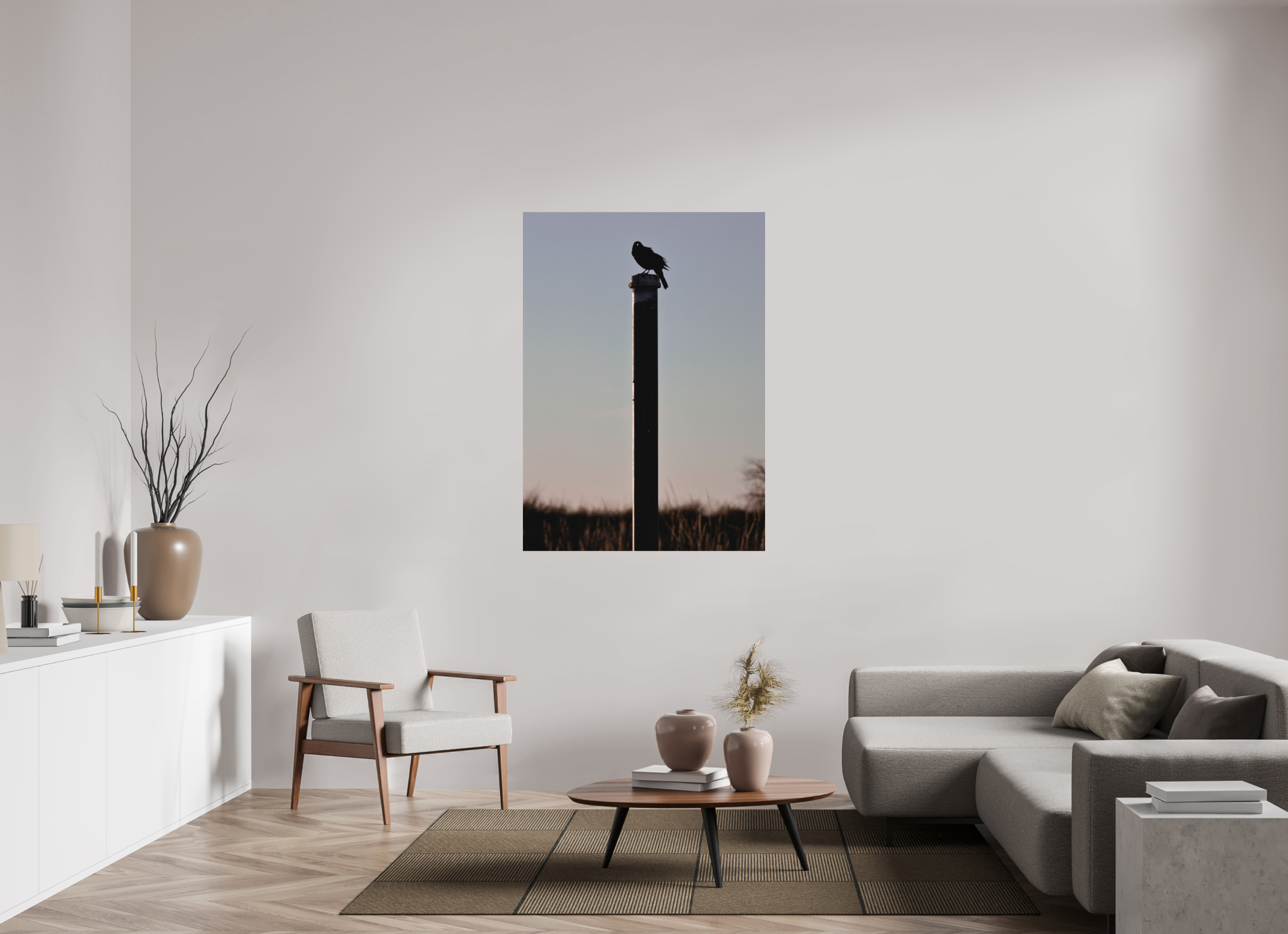 39 x 54.6″, Matte Print Stare of a Blackbird